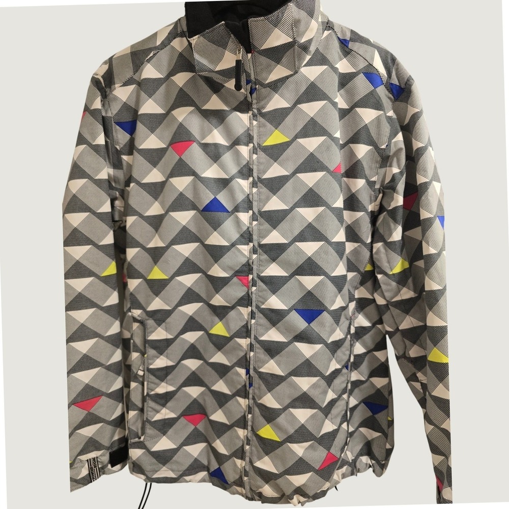CORE Powder Room Ski Snowboard Jacket Womens M 5000mm Retro 90s Geometric Y2K